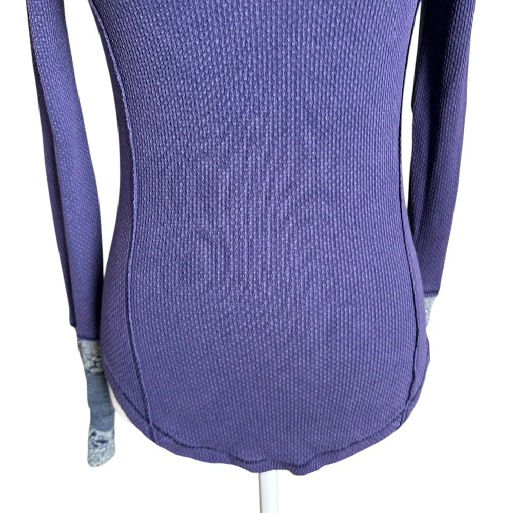Free People Women's XS Newbie Rosy Cuff Thermal Purple Top - Picture 5 of 17